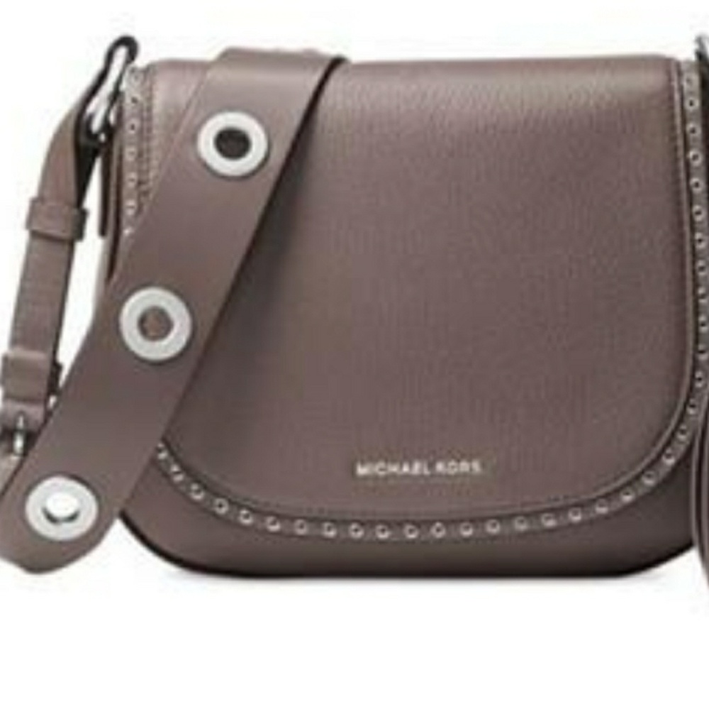 Michael Kors Leather Brooklyn Saddle Bag